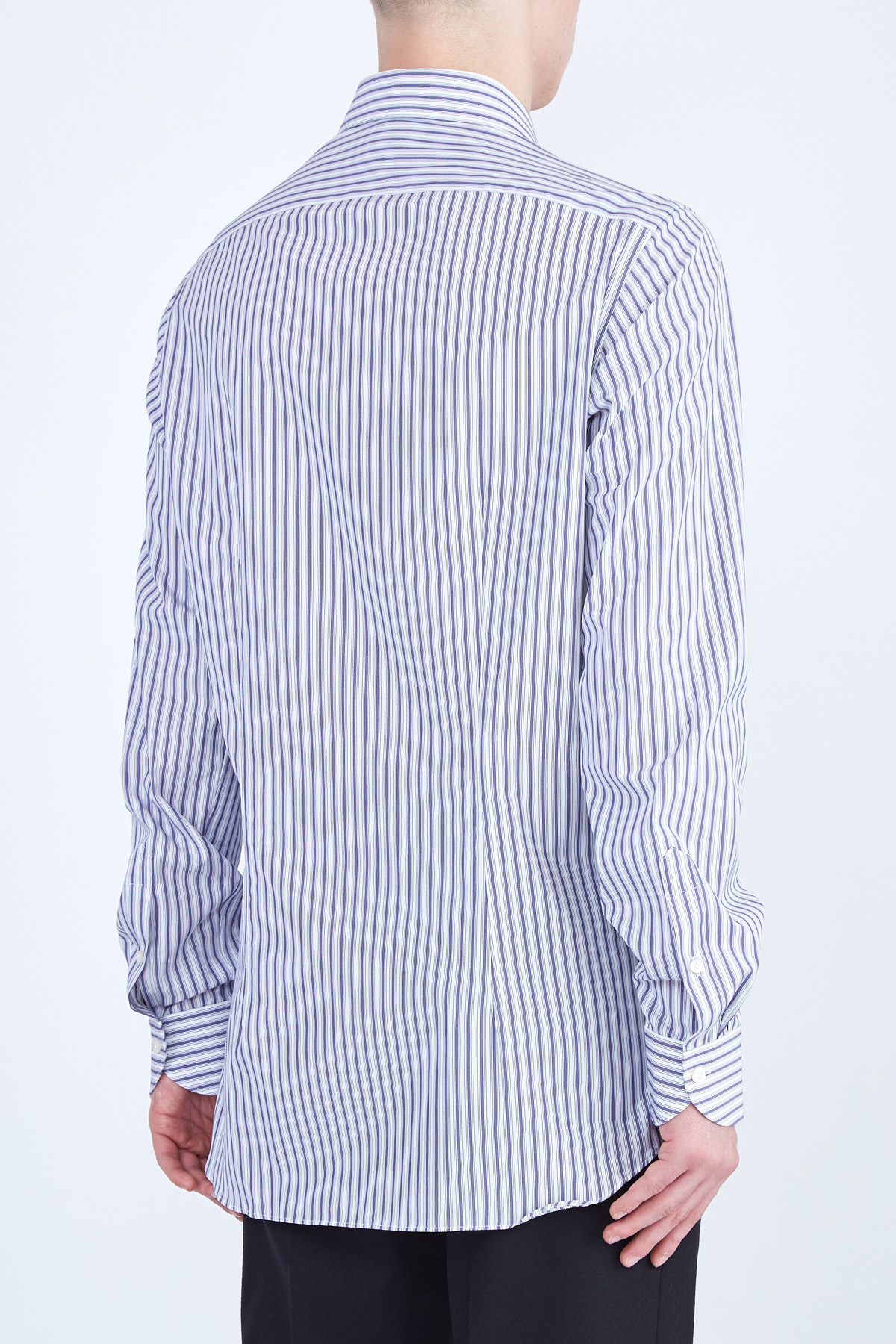 Рубашка в полоску из фирменного экстрамягкого хлопка Supercotone XACUS, цвет синий, размер 50;54;56;52;52 - фото 4